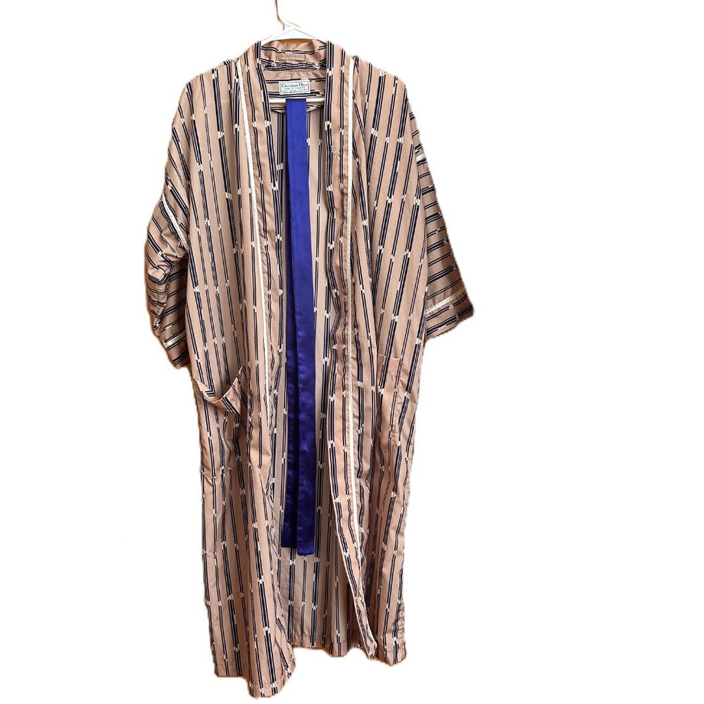 UNISEX Vintage Christian Dior Bathrobe Robe De Chambre One Size OS Lightweight